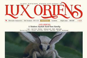 Lux Oriens - Serif Font Family
