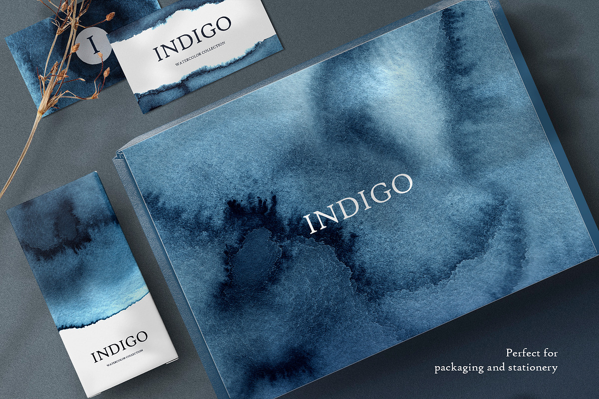 INDIGO. Abstract Watercolor, a Background Graphic by Liliia Polos Illustration (Photo 6 of 9)