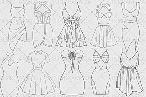 Fashion Dresses Stamp Photoshop