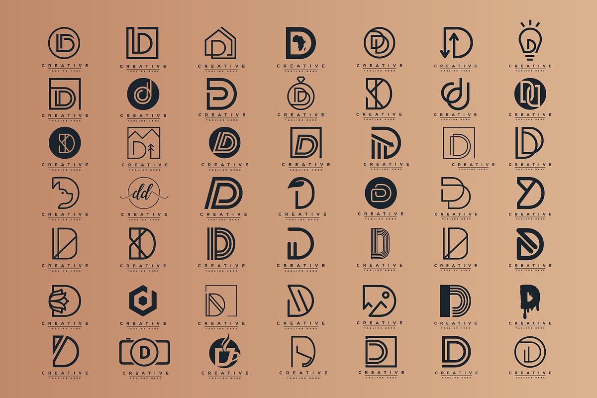 Letter D Logo Bundle Monogram Set, a Branding & Logo Template by Pixel Design (Photo 2 of 7)