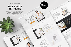 Minimalist Canva Sales Page Template