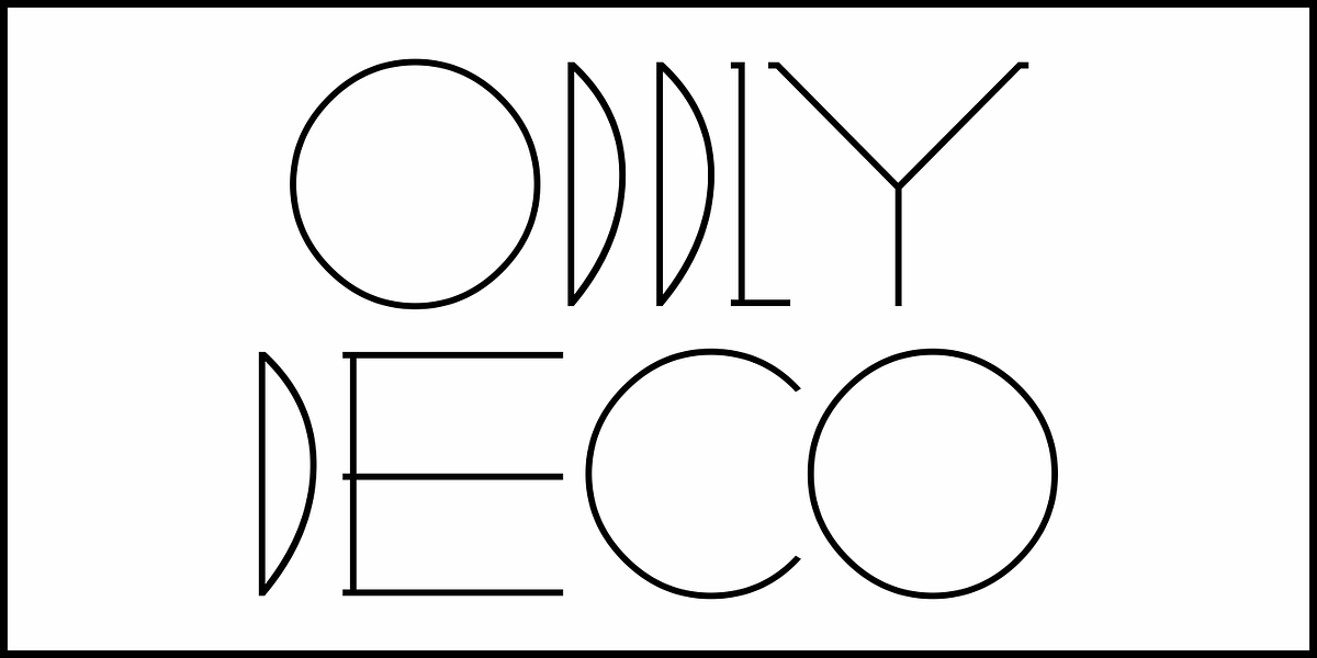 Oddly Deco JNL, a Font by Jeff Levine Fonts (Photo 2 of 5)