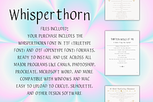 Whisperthorn – Minimalist Handwritte