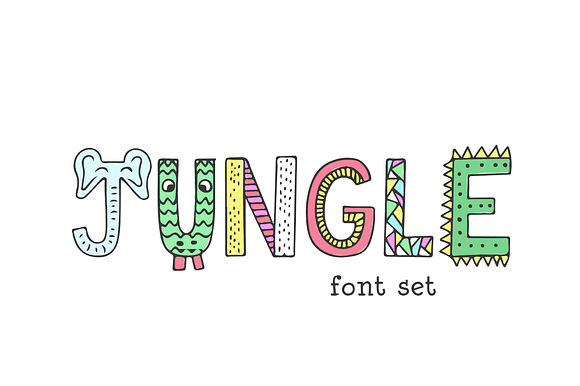 Jungle Character Font preview 7