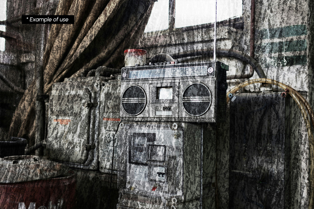 Distressed Concrete Lines, a Texture Graphic by Pitchlook.Studio (Photo 2 of 3)