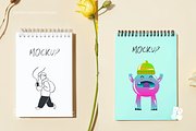 Notes Flower Mockup Set - Vol 1, a Mockup by DOBE Studio (Thumbnail 3 of 4)