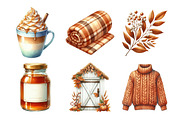 Cozy Caramel & White Fall Clipart, an Illustration by Daily.Designs (Thumbnail 5 of 5)