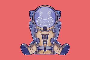 Angry Astronaut!, a Technology Illustration by pedrors