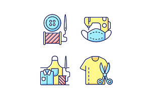 Clothing Alteration RGB Color Icons