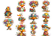 Quirky Duck Watercolor Clipart, an Illustration by DreamPrint404 (Thumbnail 6 of 7)
