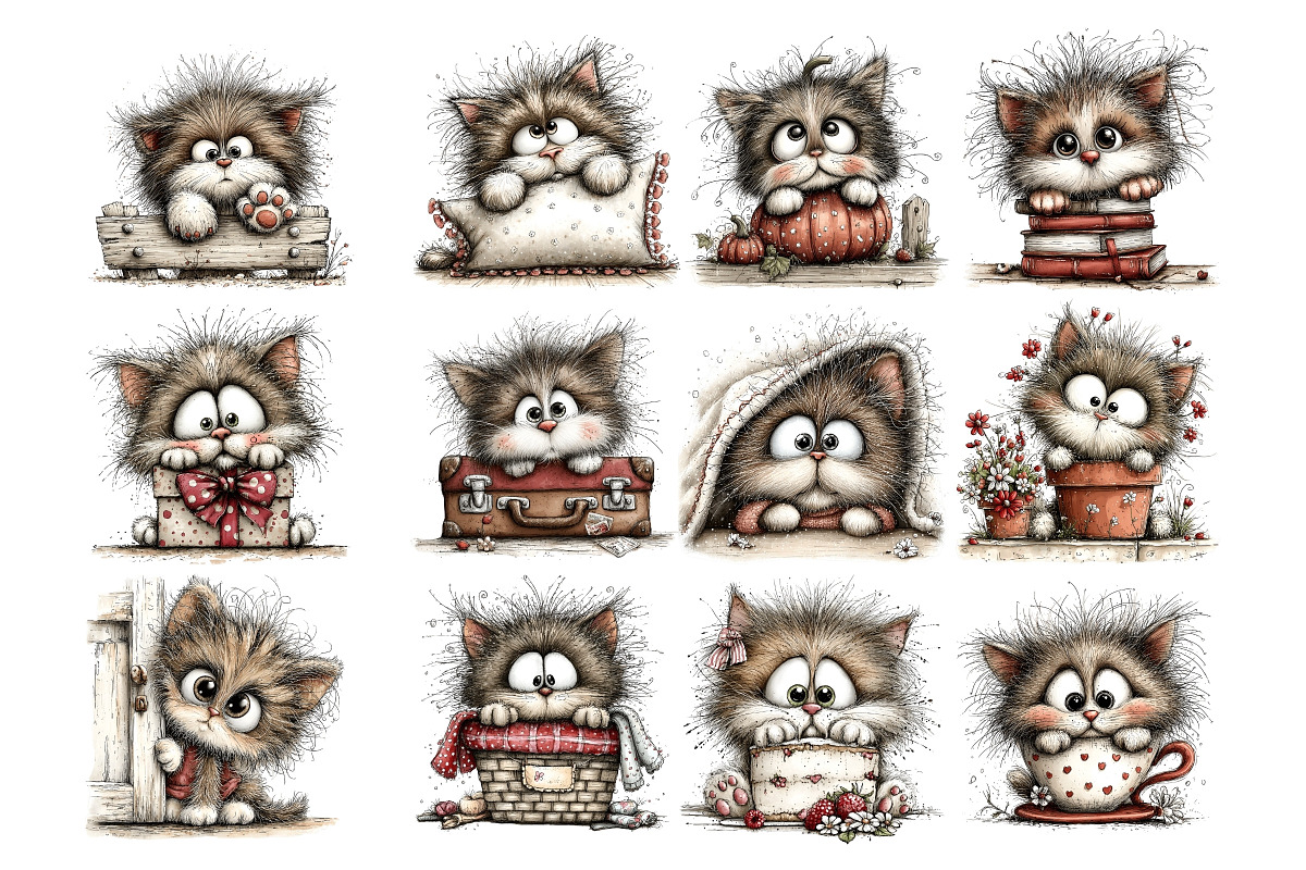 Peeking Kitten Watercolor Clipart, an Animal Illustration by Nicolle's Colorful Art (Photo 3 of 9)