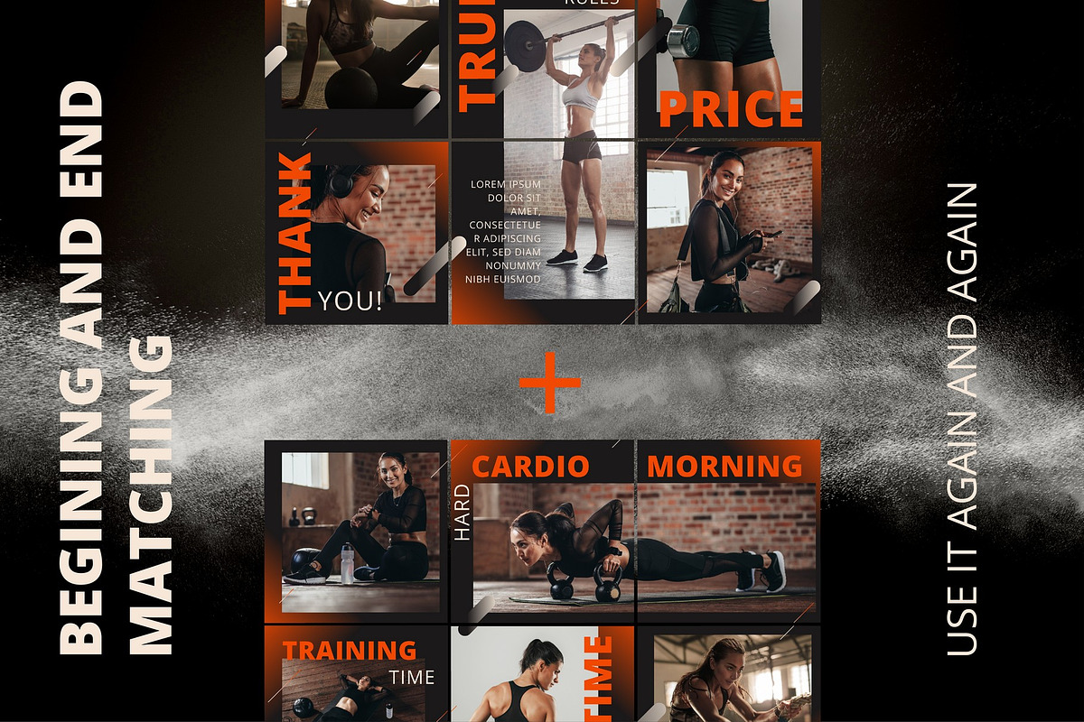 Fitness instagram puzzle template, a Social Media Template by Handy Template (Photo 7 of 8)