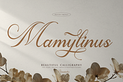 Mamylinus | Beautiful Calligraphy, a Serif Font by Denustudios (Thumbnail 1 of 12)
