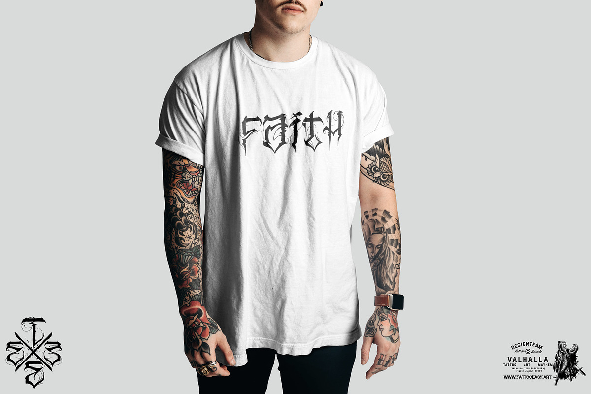 Shell shock tattoo font, a Symbol Font by Studio.Valhalla (Photo 1 of 5)