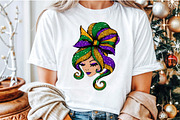 Mardi Gras Mama Messy Bun Png, an Illustration by Sublimation Artist (Thumbnail 5 of 6)