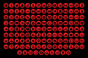 Red Circle Social Media Icons Set, an Icon by Running With Foxes (Thumbnail 6 of 9)