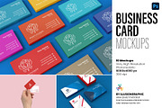 Business Card Mockups - 10 Views, an Advertising Mockup by Illusiongraphic (Thumbnail 1 of 24)