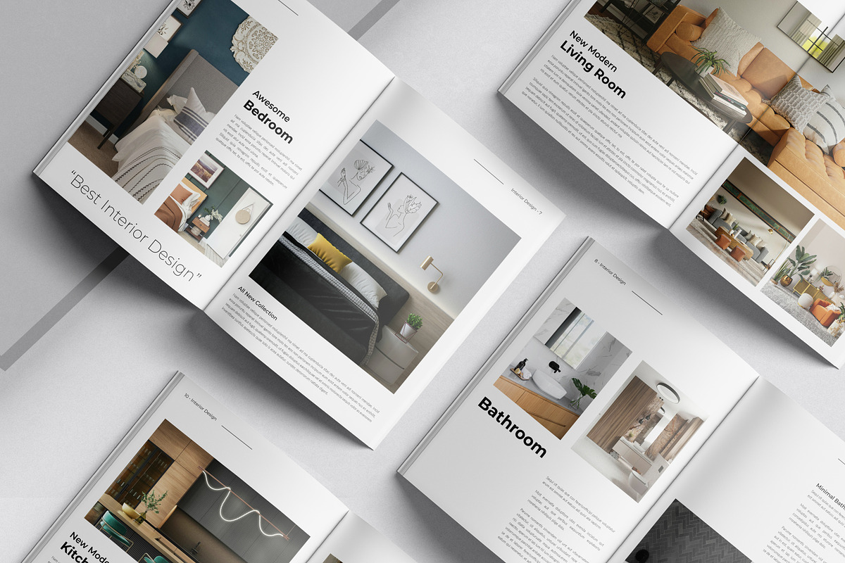 Minimal Interior Design Brochure, a Brochure Template by DesignCrest