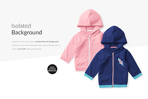 Baby Hoodie Mock-ups Set & Generator