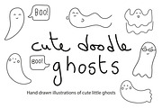 Cute doodle halloween ghosts, a Seasonal Illustration by Liz Pengilley Studio (Thumbnail 1 of 4)