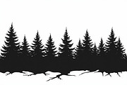 Pine Forest Silhouette Bundle, a Graphic by hafijul (Thumbnail 10 of 16)