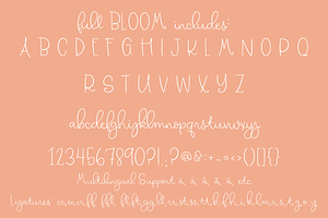 Full Bloom, Cute Handwritten Font