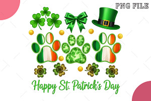 Dog St Patrick's Day Shamrock Png, an Illustration by OK Design