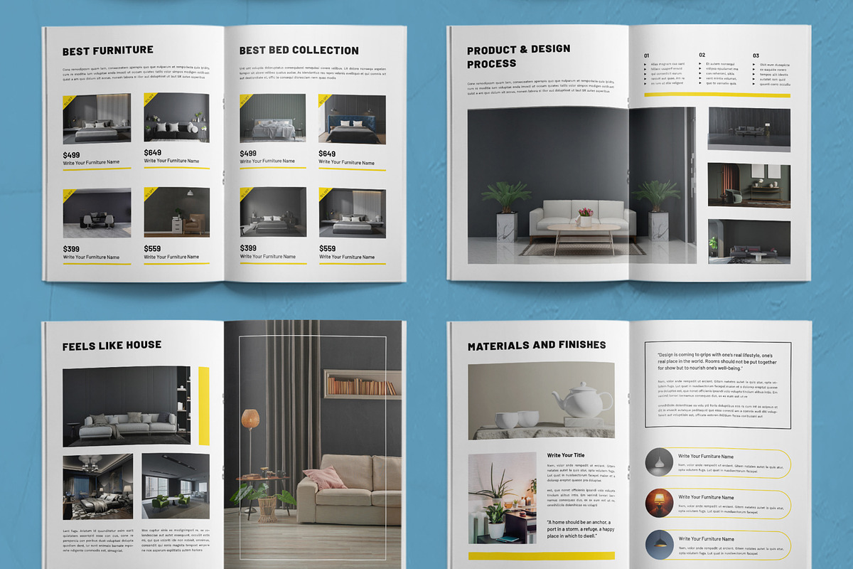 Interior Catalog Template Layout