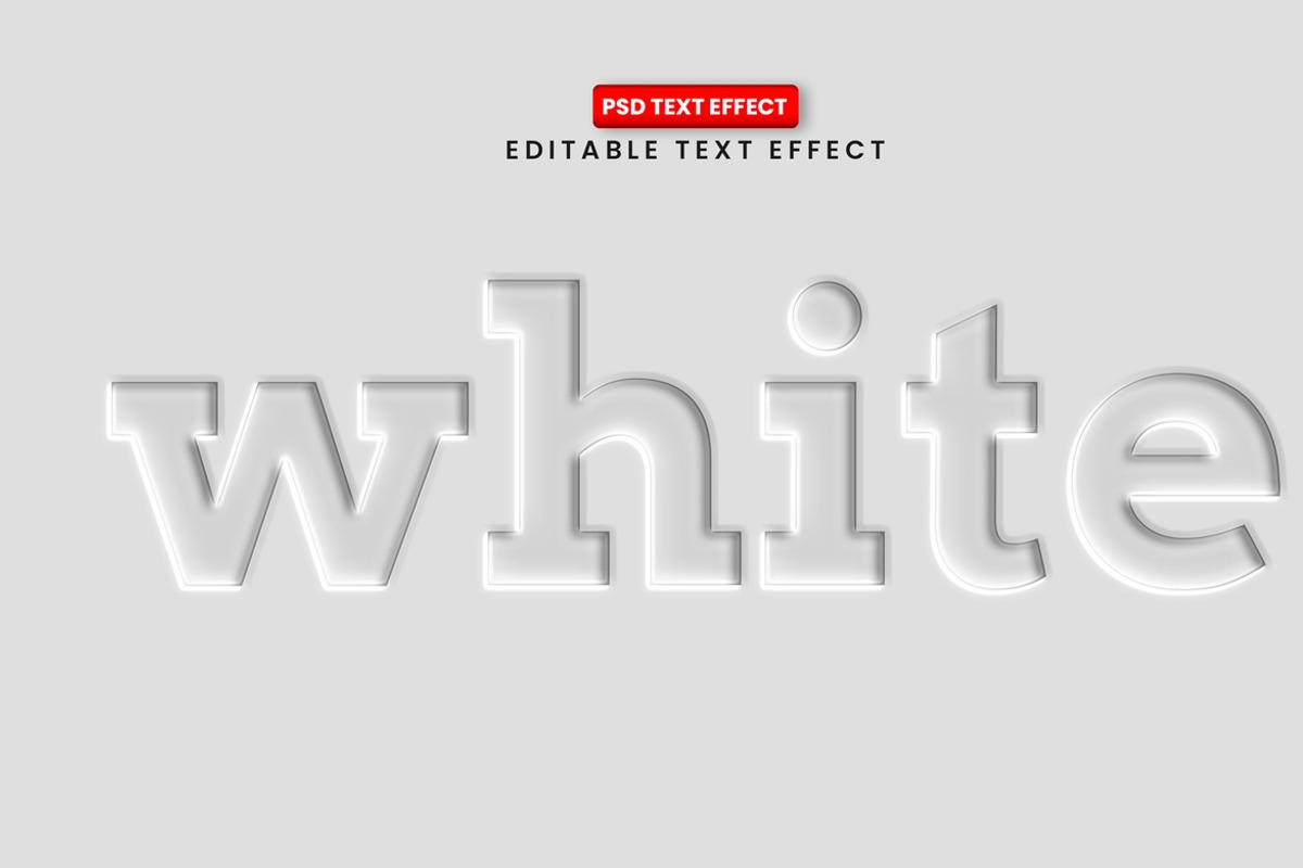 White Emboss Text Effect PSD, a Layer Style Add-On by Design Fly