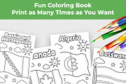 190 Flags Coloring Book for Kids PDF, an Education Illustration by Mohammad Sarfaraz (Thumbnail 5 of 13)