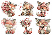 Quirky Funny Valentine Fox Clipart, an Illustration by Daily.Designs (Thumbnail 5 of 5)
