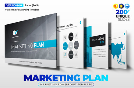 Marketing Plan PowerPoint Template, a Presentation Template by White Graphic