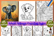 Adults Animal Coloring  Book for kid, an Animal Illustration by Design Home (Thumbnail 1 of 7)
