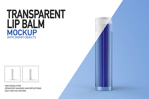 TRANSPARENT LIP BALM MOCKUP