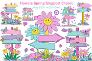 Flowers Spring Singpost Clipart, an Illustration by Dream Creation (Thumbnail 1 of 5)