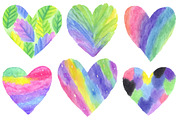 Watercolor Valentine Day Hearts Clip, an Illustration by Designworld (Thumbnail 2 of 5)