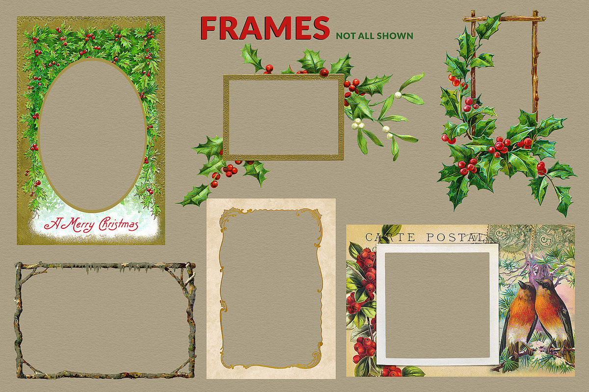 Complete Vintage Christmas Graphics, a Seasonal Illustration by French Kiss Collections (Photo 15 of 28)