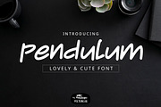 Pendulum Font, a Sans Serif Font by YandiDesigns (Thumbnail 1 of 4)