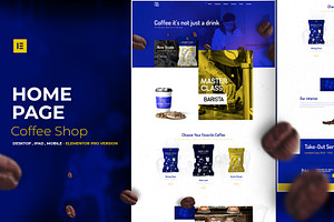 Coffee Shop - Elementor Pro Layout