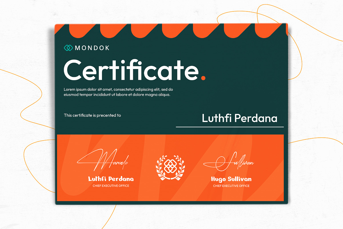 Certificate - Mondok 2, a Print Template by Themes Awesome (Photo 3 of 3)