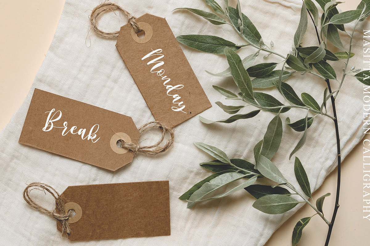 Masitta | Calligraphy Font, a Script Font by Yuby Creative (Photo 5 of 6)