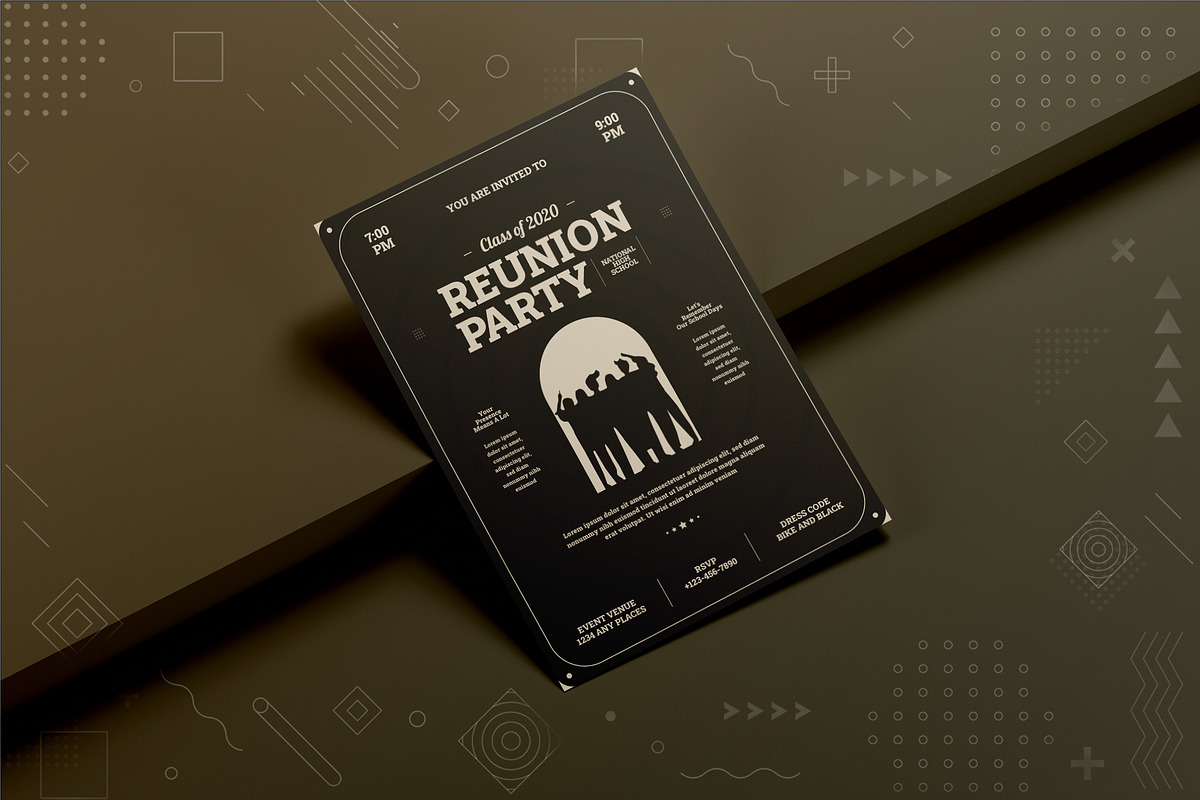Reunion Party Invitation, an Invitation Template by Fannan Studio (Photo 2 of 2)