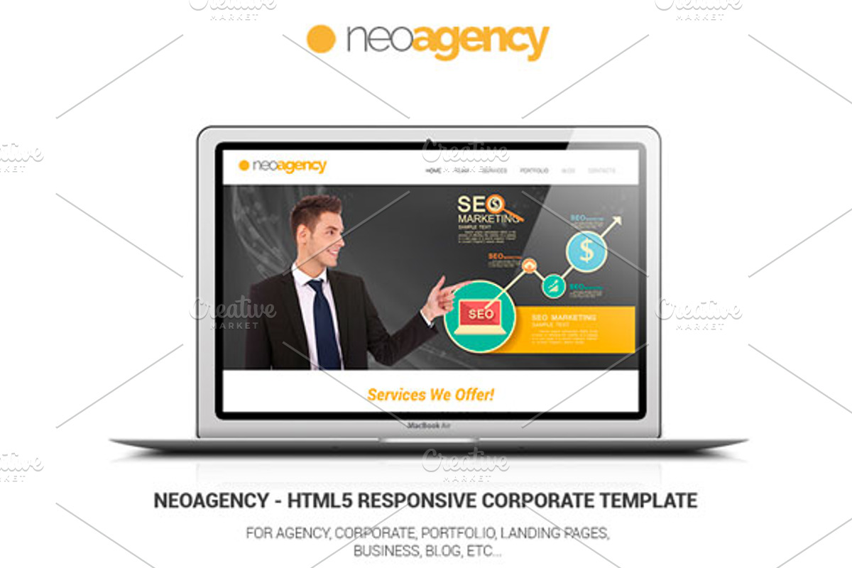neoAgency – HTML5 Corporate Template, a Bootstrap Template by Theme in the Box (Photo 2 of 5)
