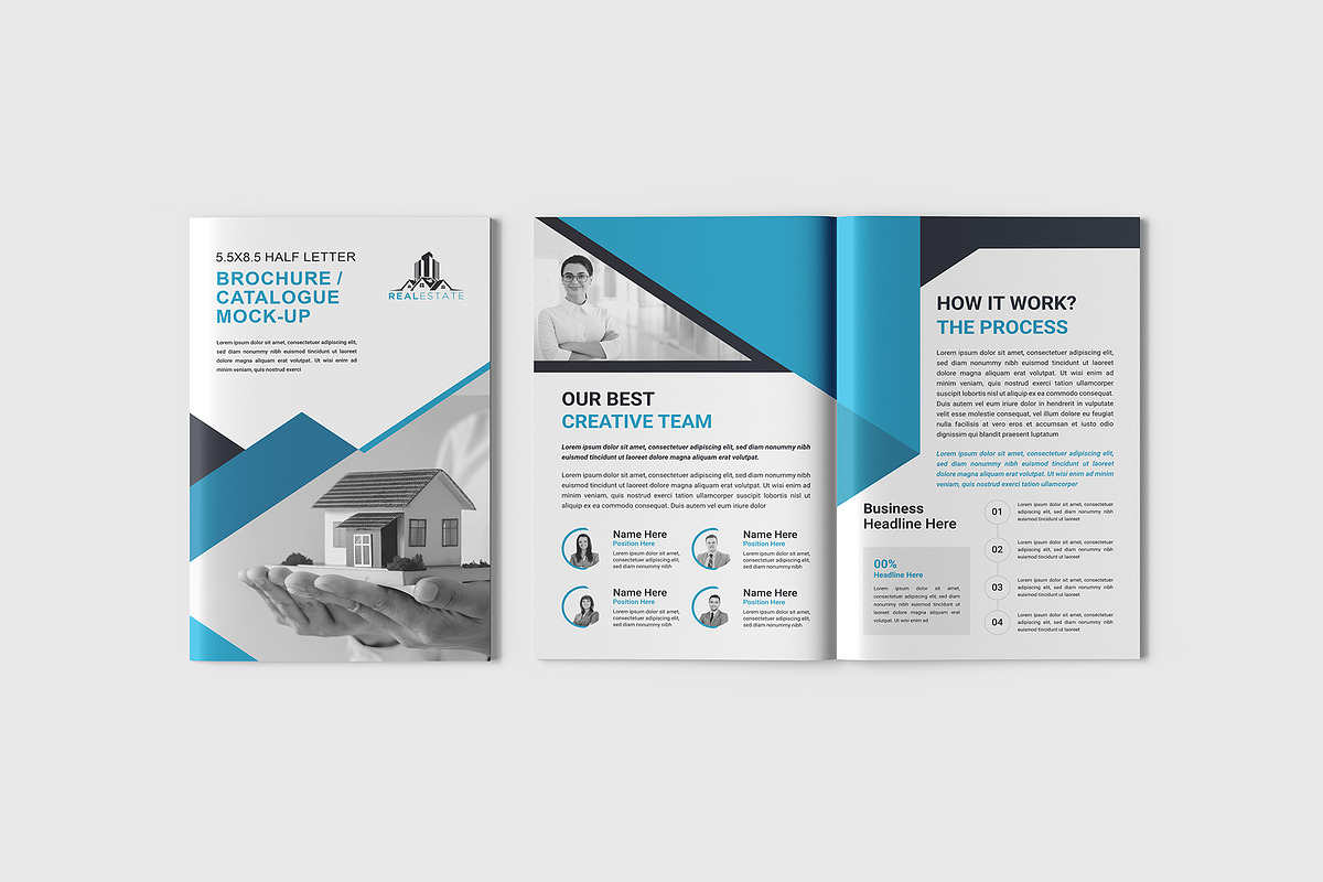 5.5x8.5 Brochure / Catalogue Mockup, a Books & Magazine Mockup by Illusiongraphic (Photo 4 of 22)