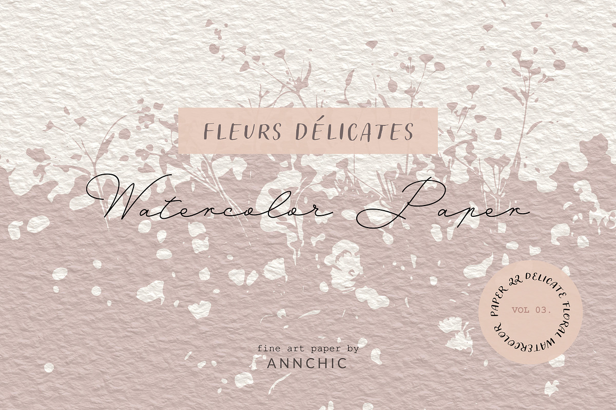 BUNDLE Floral watercolor paper, a Texture Illustration by Anna Sokol (Photo 5 of 71)