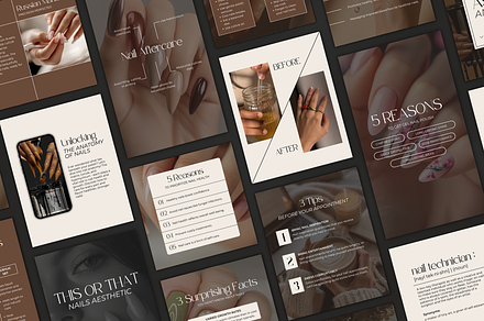 Nail Tech and Salon Instagram Posts, a Social Media Template by Gilla Templates