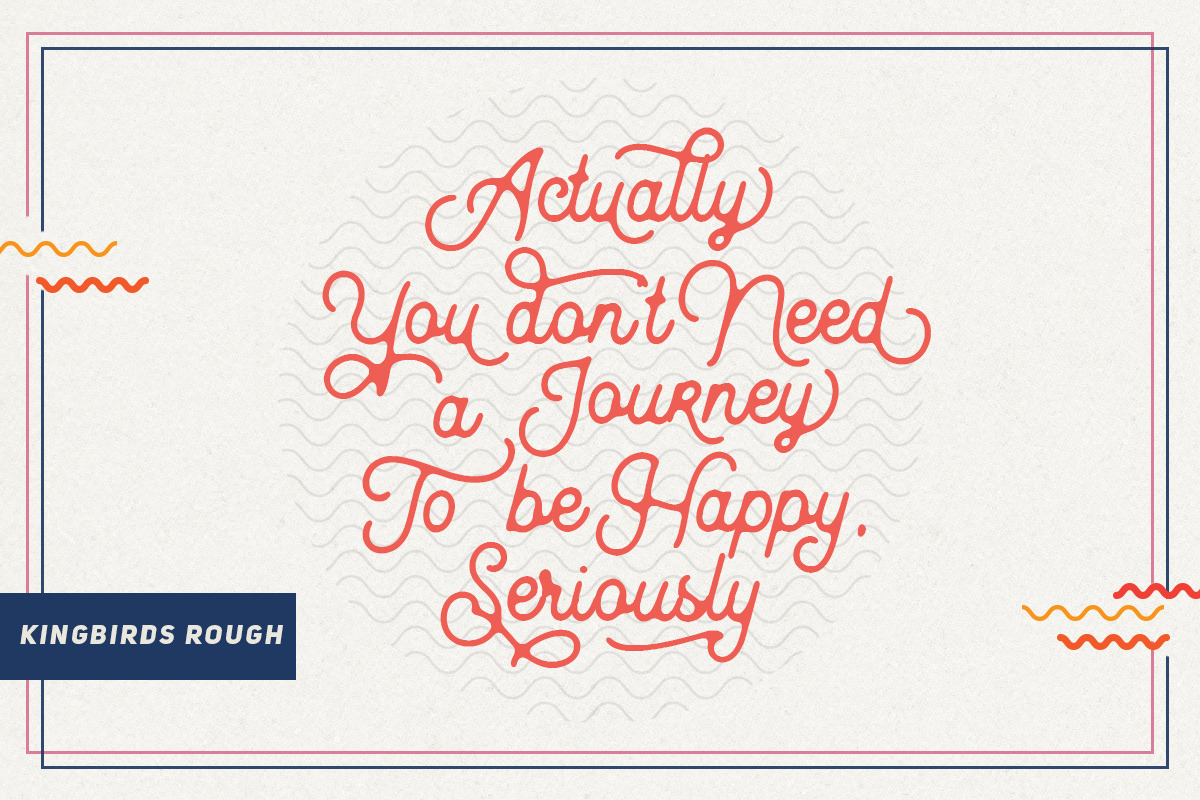 Kingbirds - 6 Styles Monoline Script preview 4