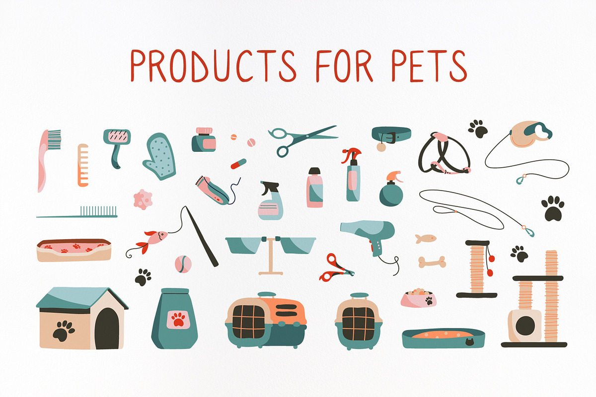 Dog grooming. Pet care, an Animal Illustration by Anna Summer (Photo 3 of 6)