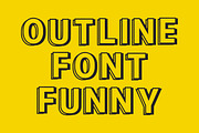 SUPER BURGER  DOUBLE OUTLINE FONT, a Handwritten Font by Fourteen Letter (Thumbnail 7 of 8)