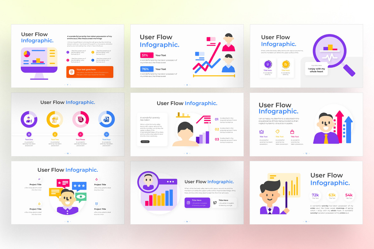 User Flow PowerPoint - Infographic Template